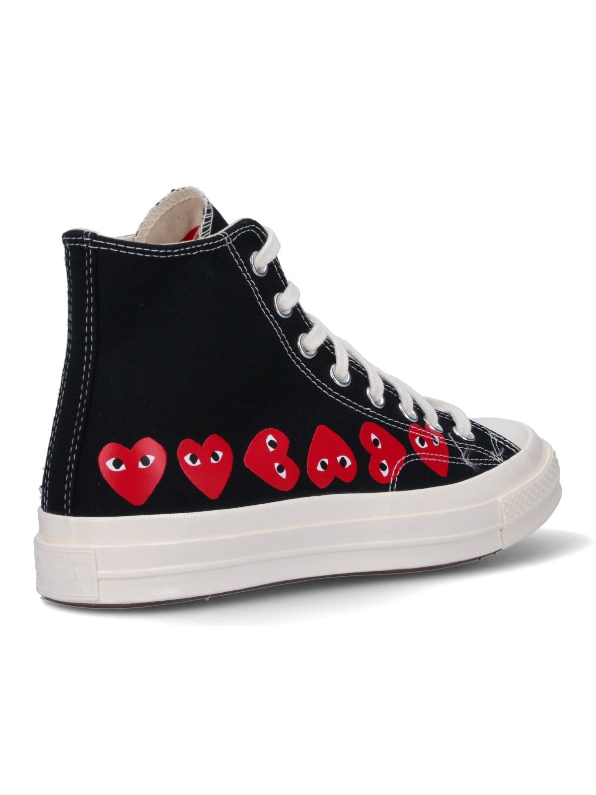 Shop Comme Des Garçons Play Converse Multi Heart Chuck 70 Sneakers In Black