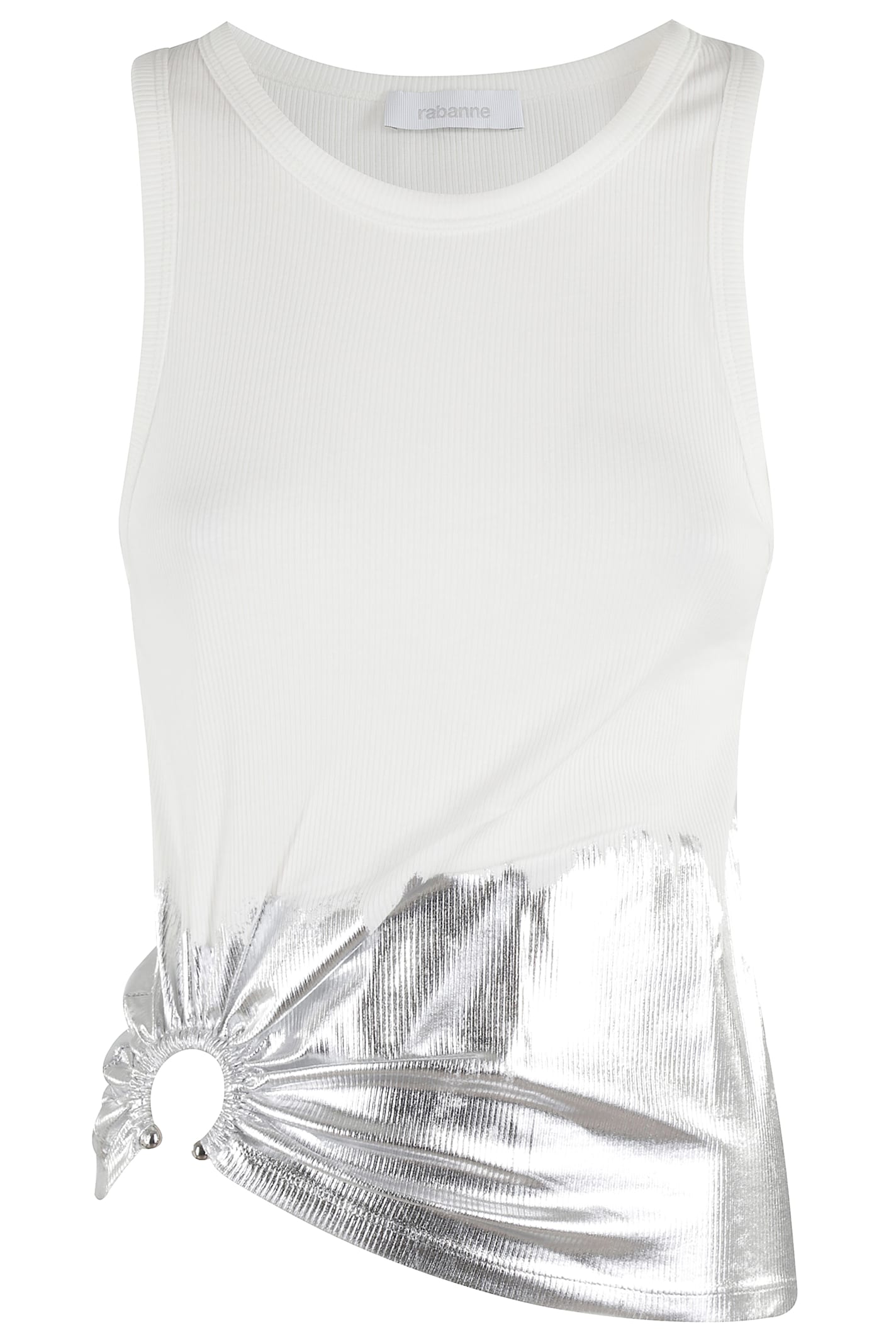 Ribbed Top With Piercing Applique