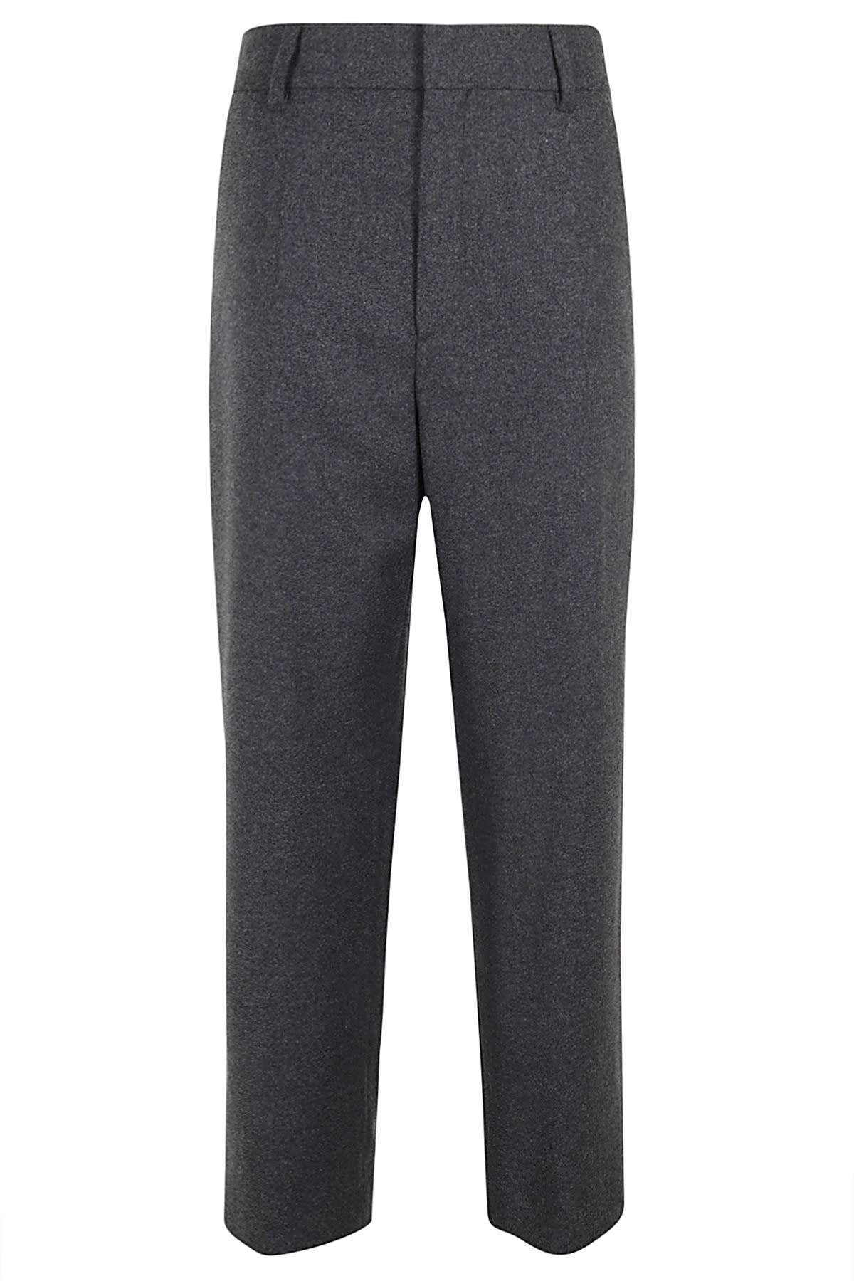 Shop Filippa K Tapered Flannel Trousers In Anthr