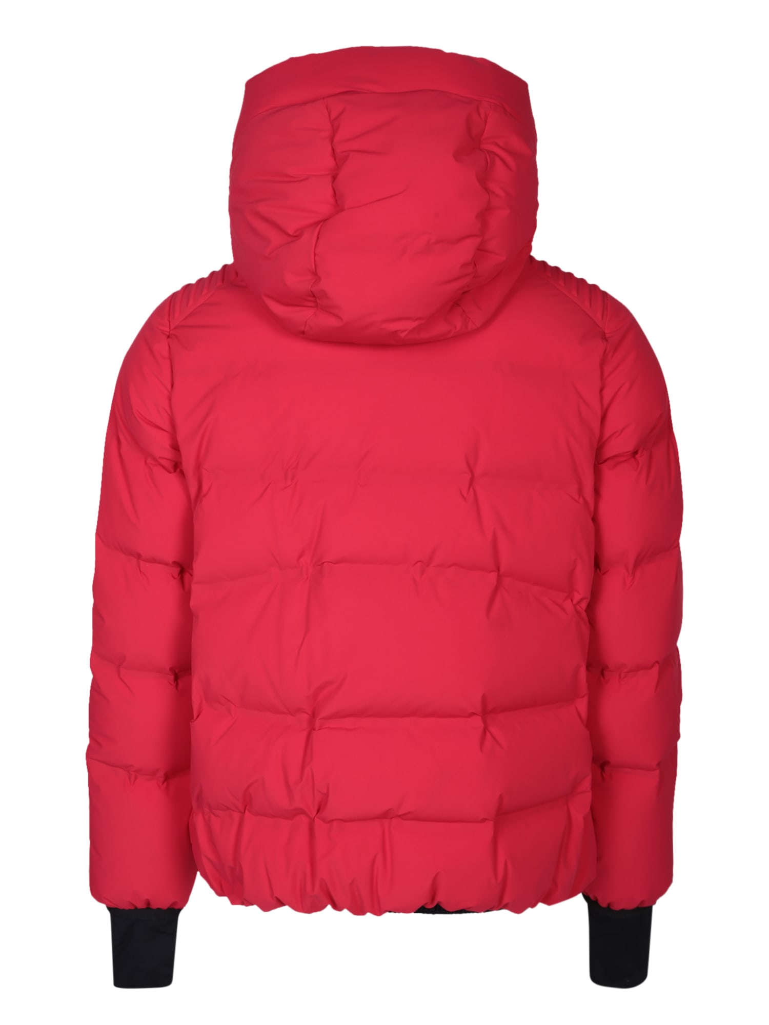 Shop Moncler Suisses Red Down Jacket