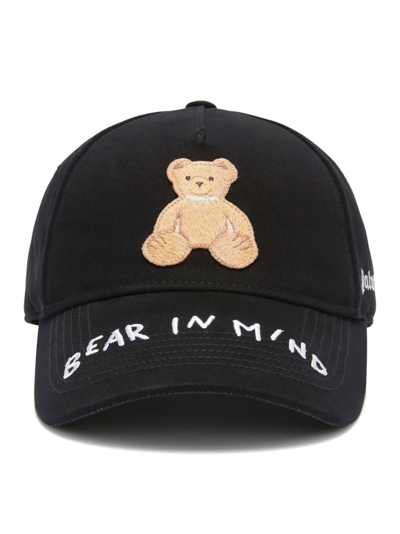 Palm Angels Bear In Mind Baseball Cap In Black