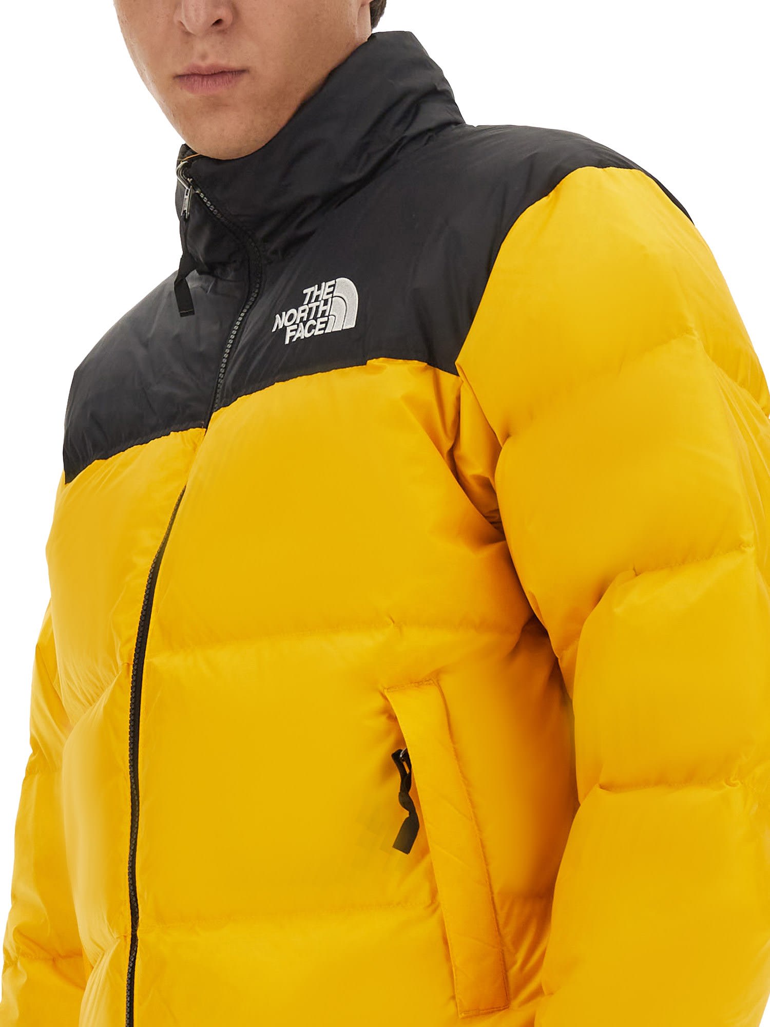 Shop The North Face 1996 Nylon Down Jacket In Gold/black