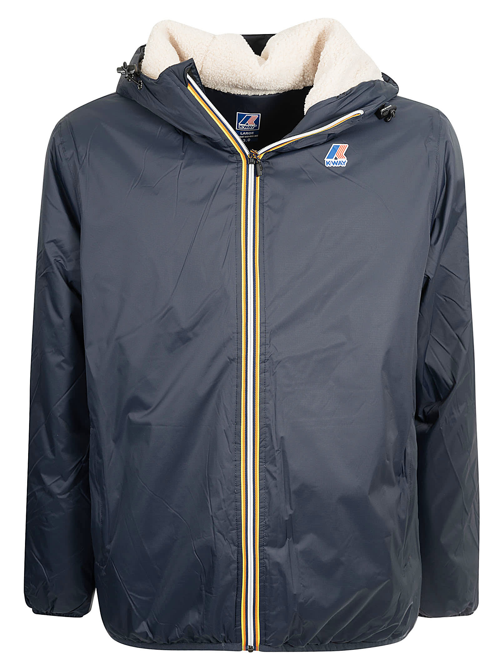 Shop K-way Le Vrai 3.0 Claude Orsetto Jacket In Blue Depth