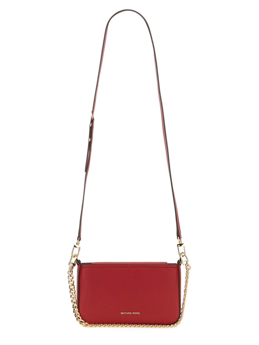 Michael Kors Bryant Small Convertible Clutch Bag In Red