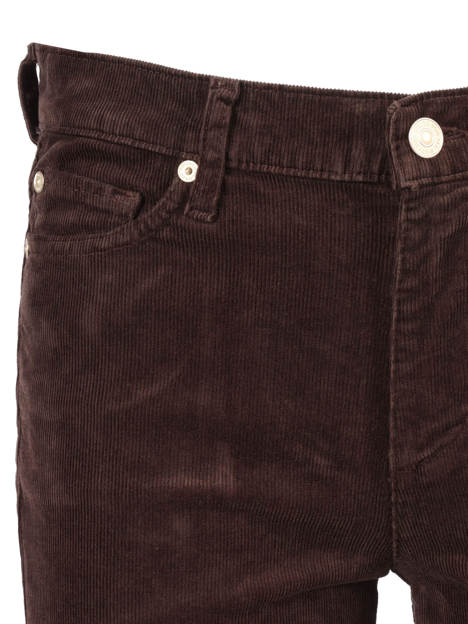 7 For All Mankind Twisted Dojo Tailorless Corduroy Coffee Bean In Brown