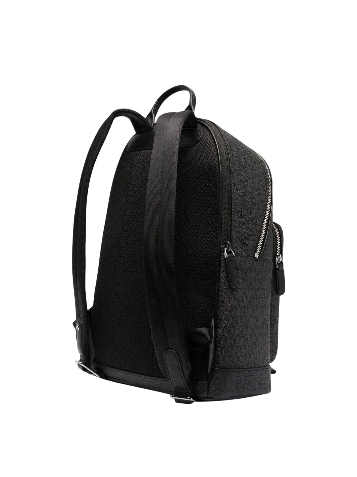 Shop Michael Kors Hudson Logo Plaque Backpack In Black
