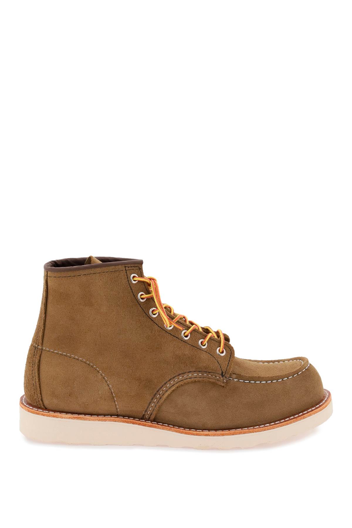 Shop Red Wing Classic Moc Ankle Boots In Olive Mohave (khaki)