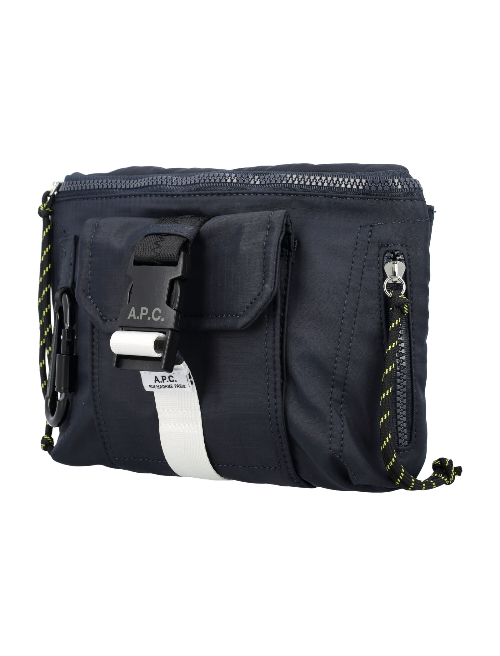 Shop Apc Banane Trek Shoulder Bag In Dark Navy