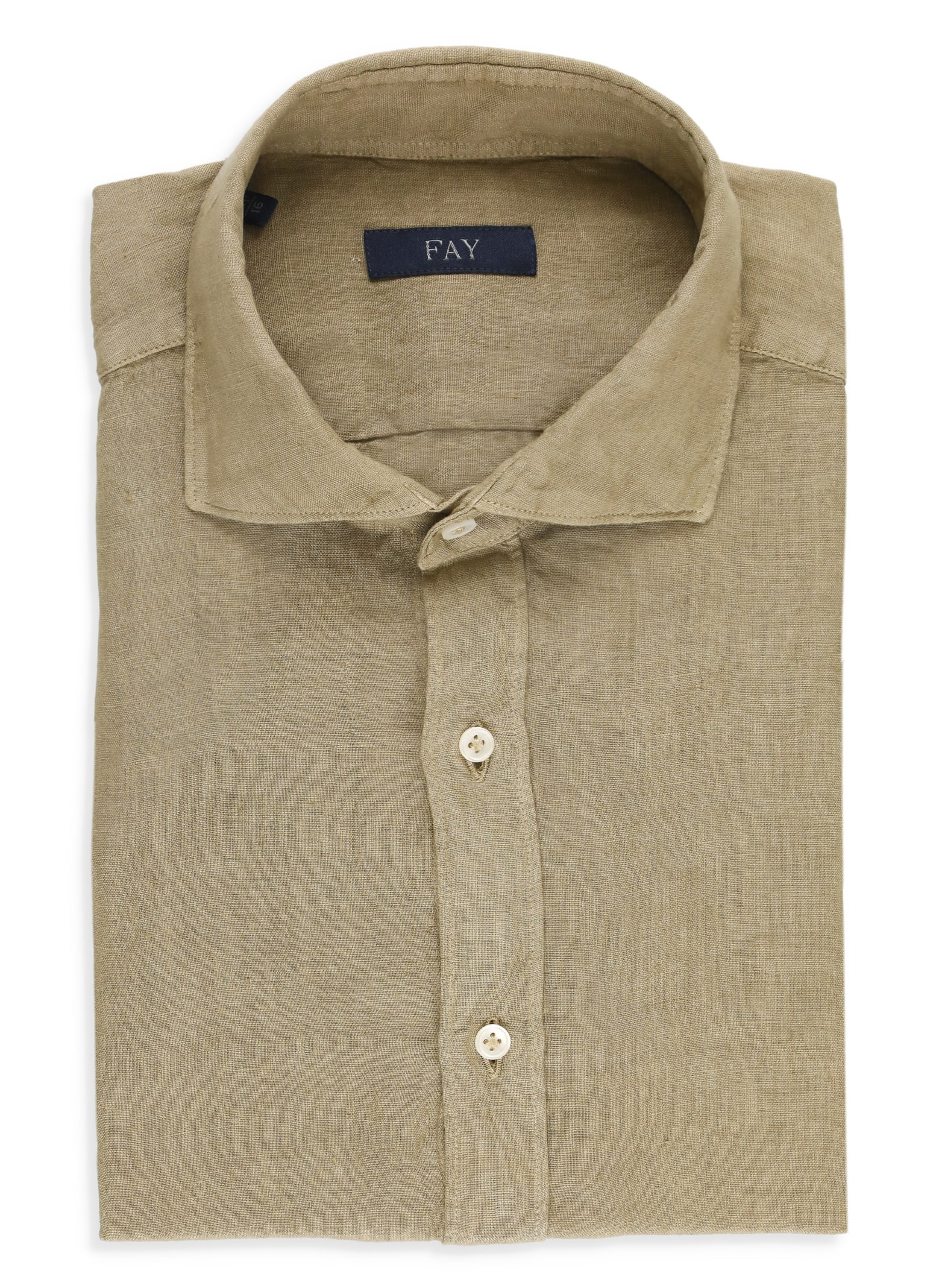 Shop Fay Linen Shirt In Beige