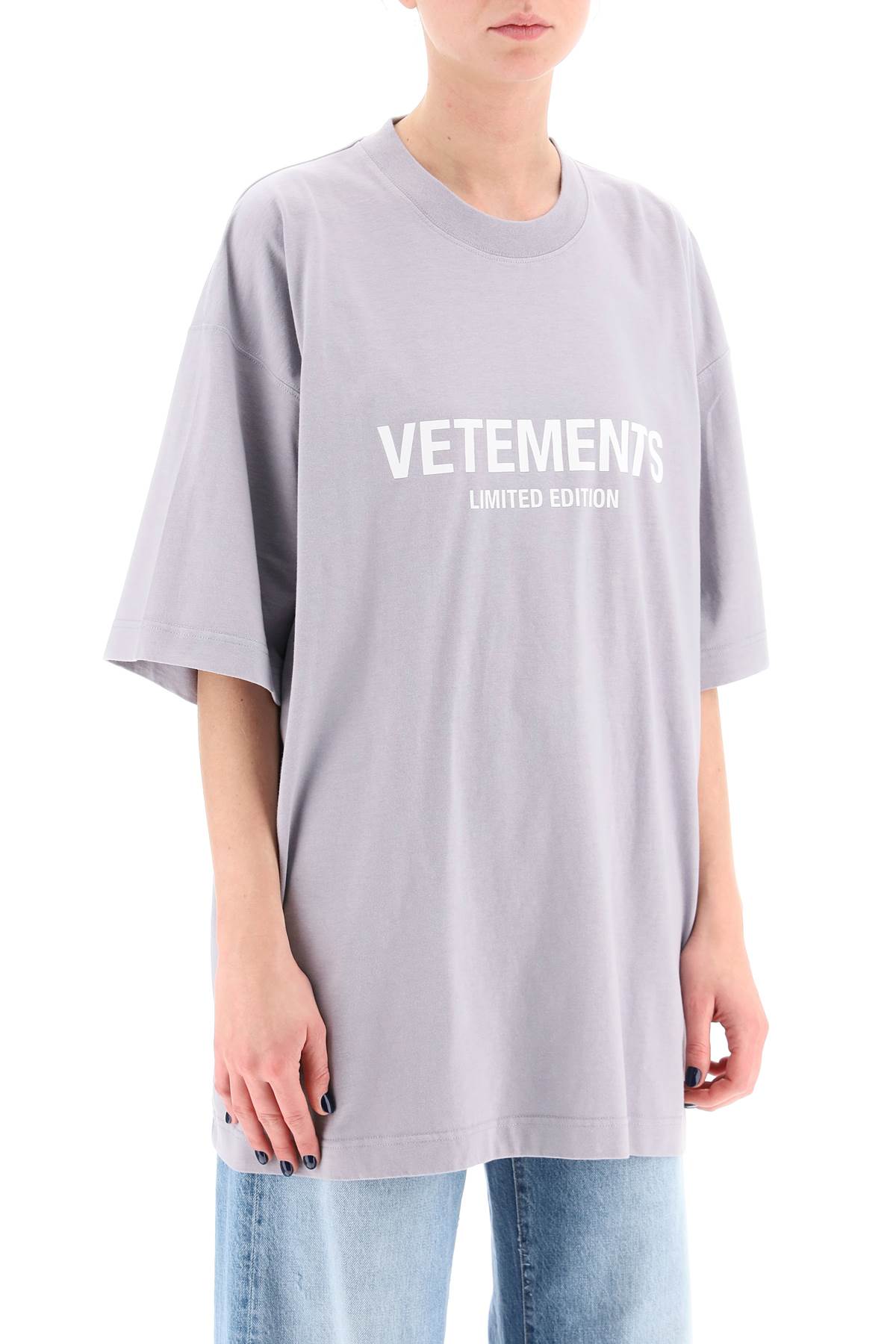 Vetements Logo-print Short-sleeved T-shirt In Grey | ModeSens