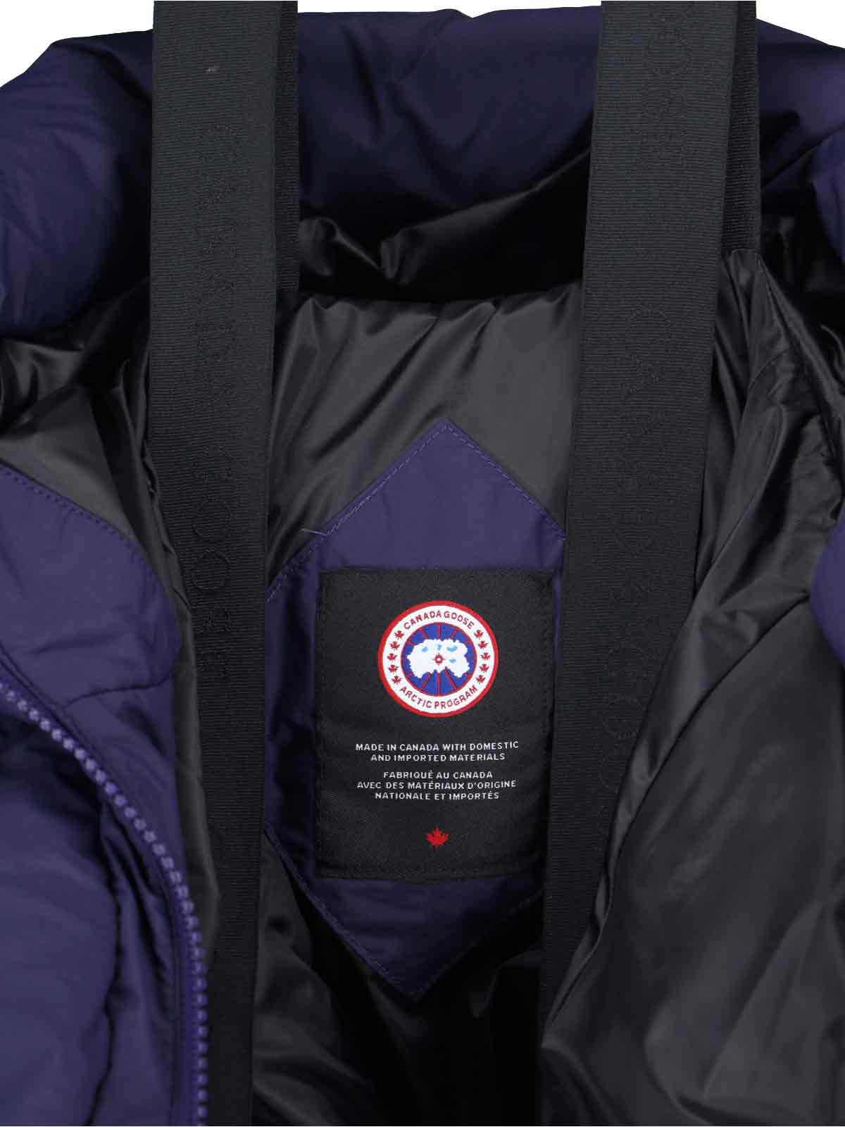 Canada Goose Cropped Puffer Jacket With Adjustable Hood In Purple