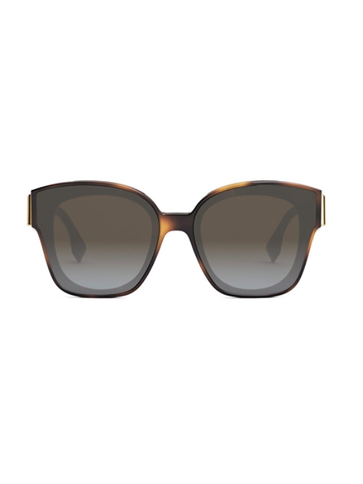 Fendi Square Frame Sunglasses In Brown