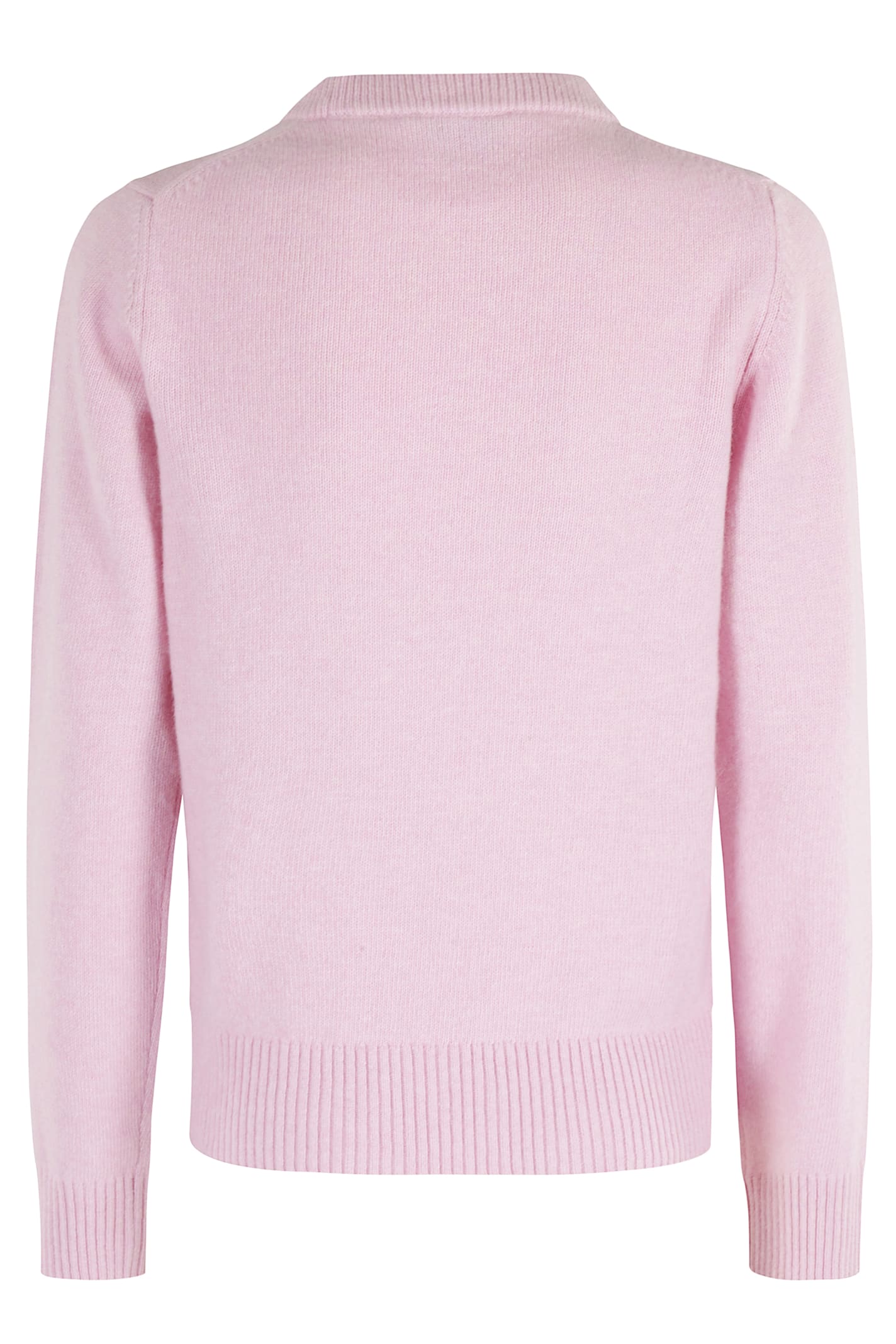 Ganni Wool Sweater With Poodle In Pink