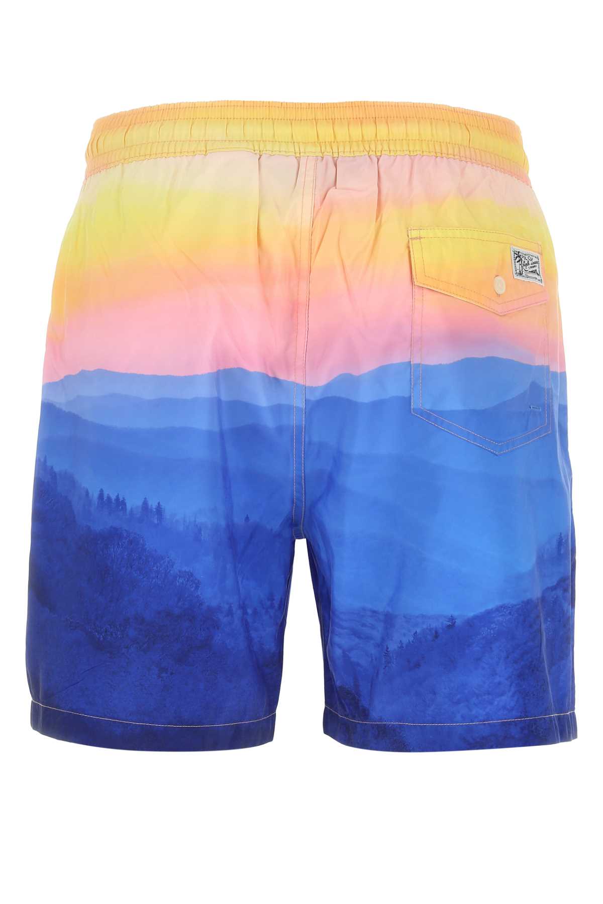 Shop Polo Ralph Lauren Printed Polyester Bermuda Shorts In Multicolor