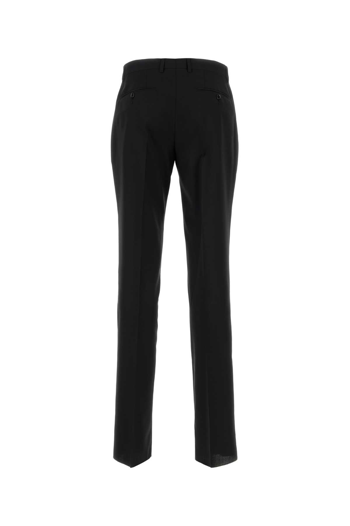 Moschino Black Wool Trouser In 0555