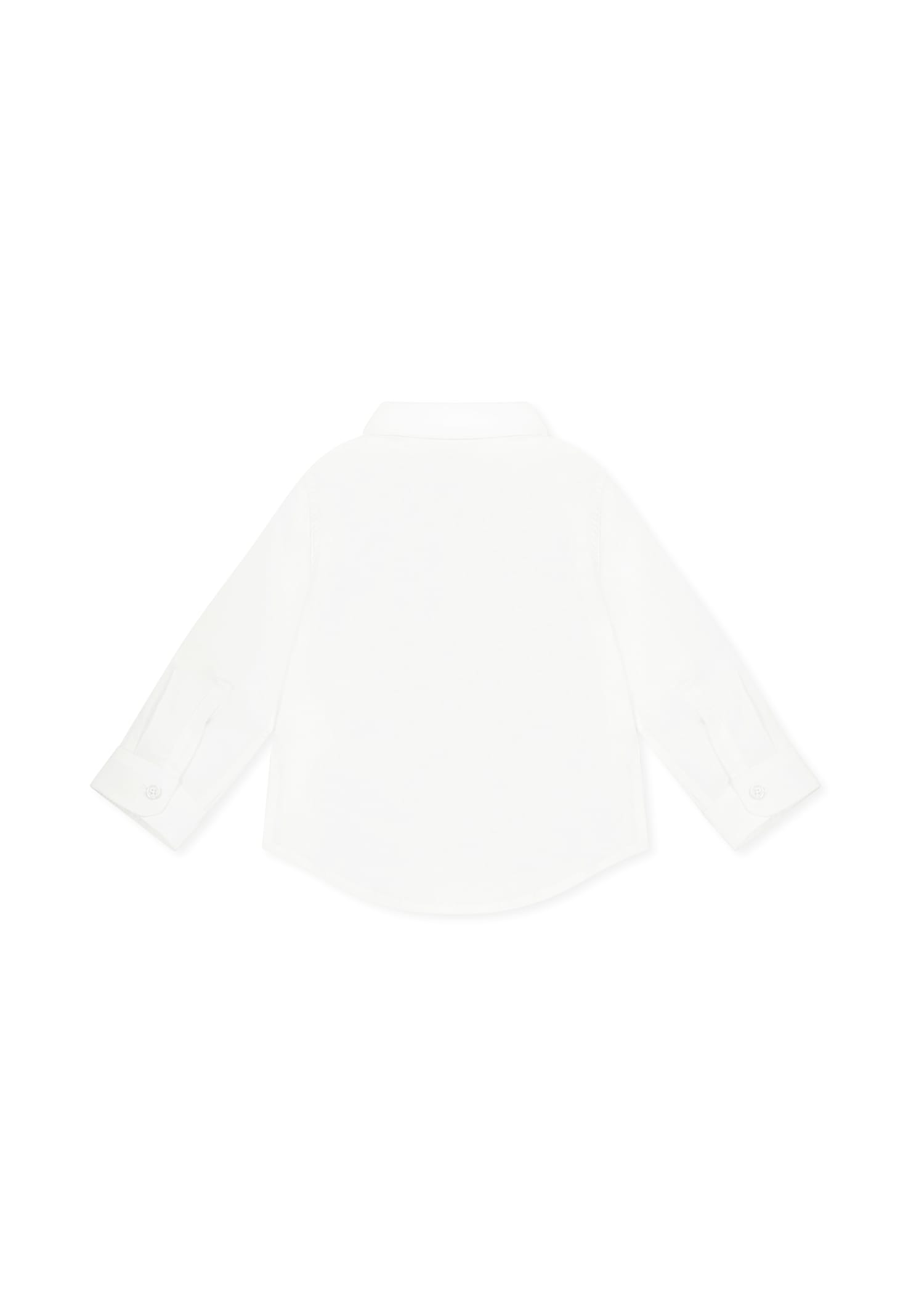 Shop Balmain White Shirt For Baby Boy With Labyrinth