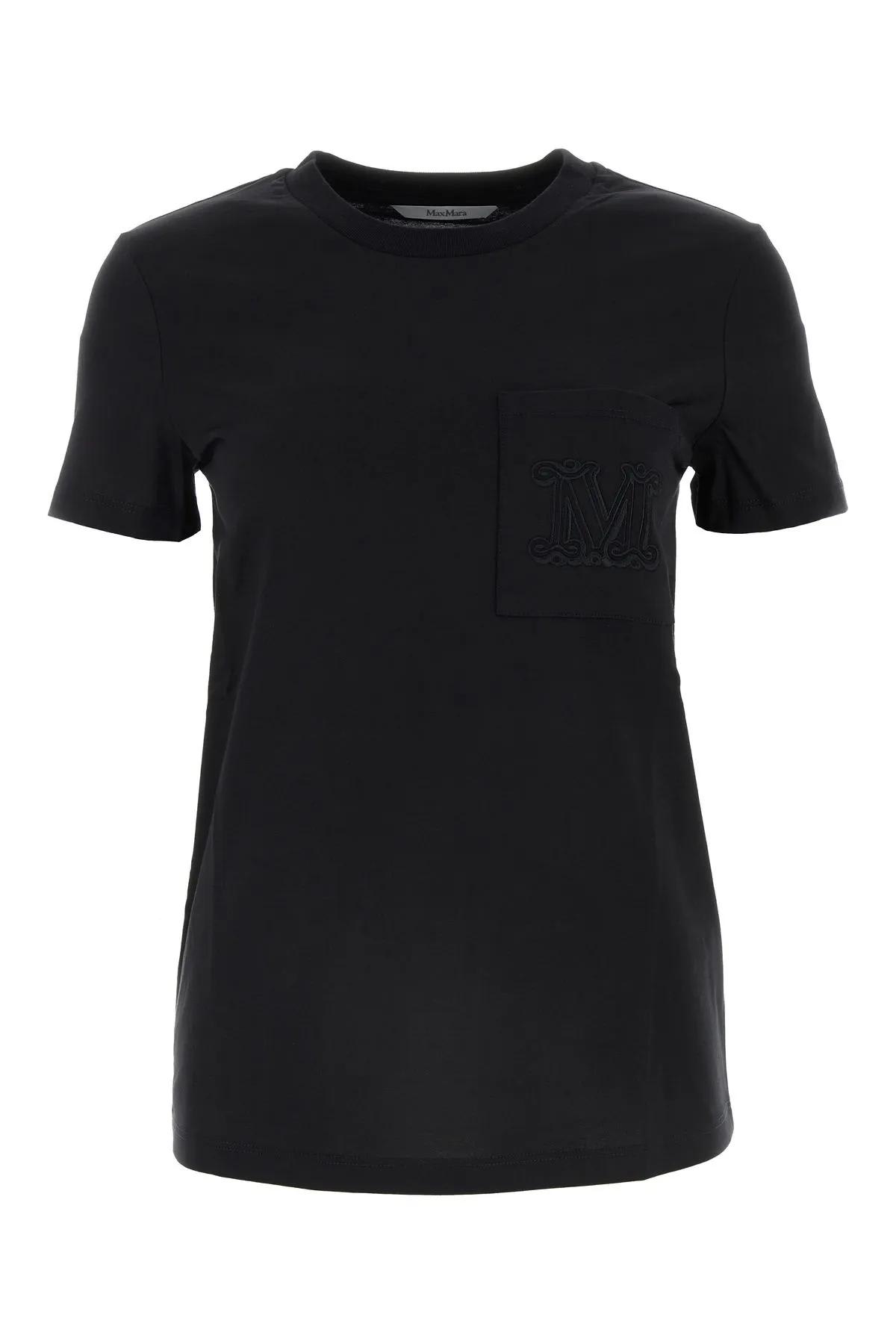 Shop Max Mara Black Cotton Papaia T-shirt