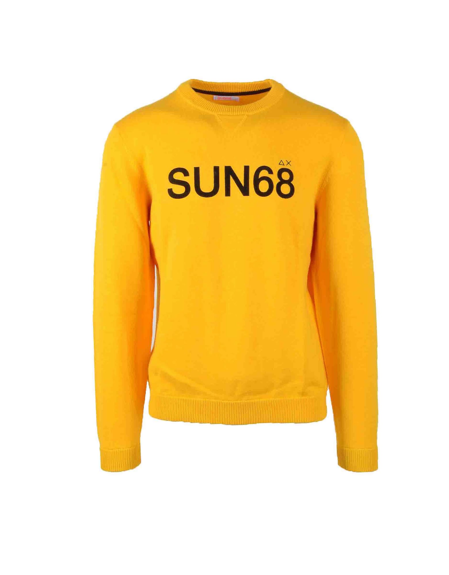 Sun 68 Mens Yellow Sweater