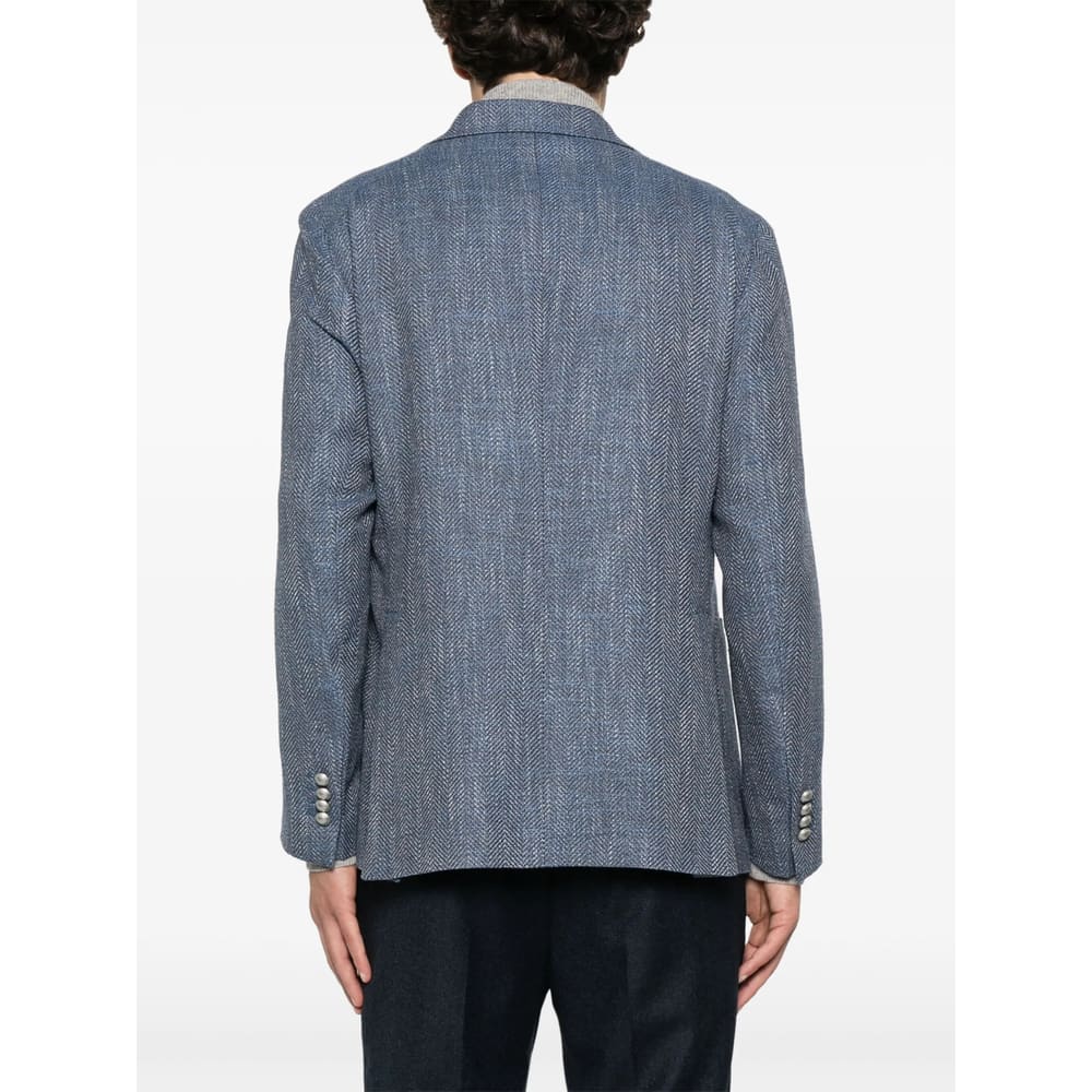 Tagliatore Long Sleeve Casual Jacket In Gray