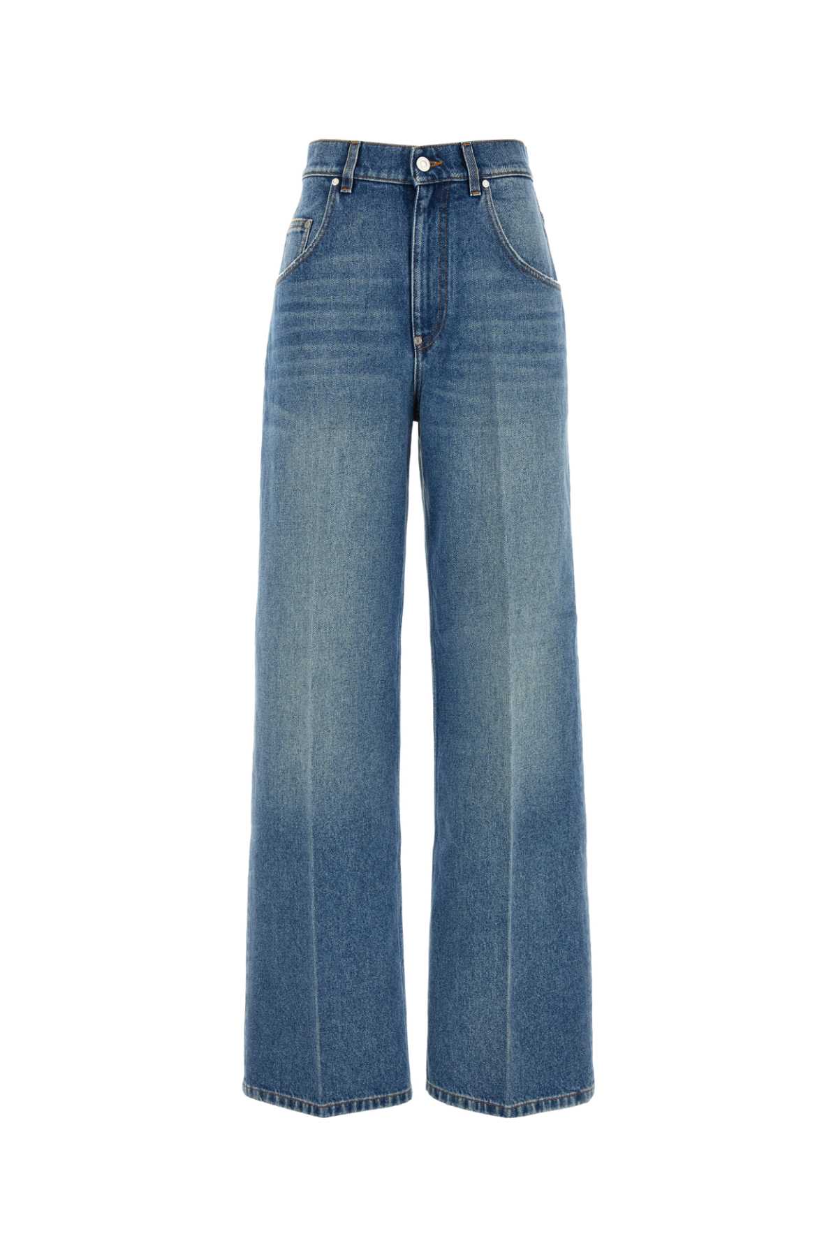 Shop Stella Mccartney Denim Pant In Vintagebluedenim