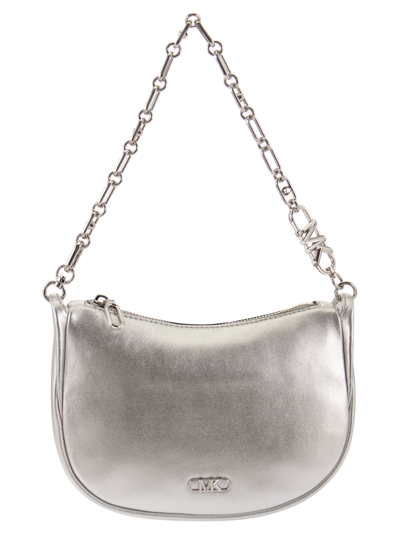 Shop Michael Kors Kendall - Hand Clutch Bag In Silver