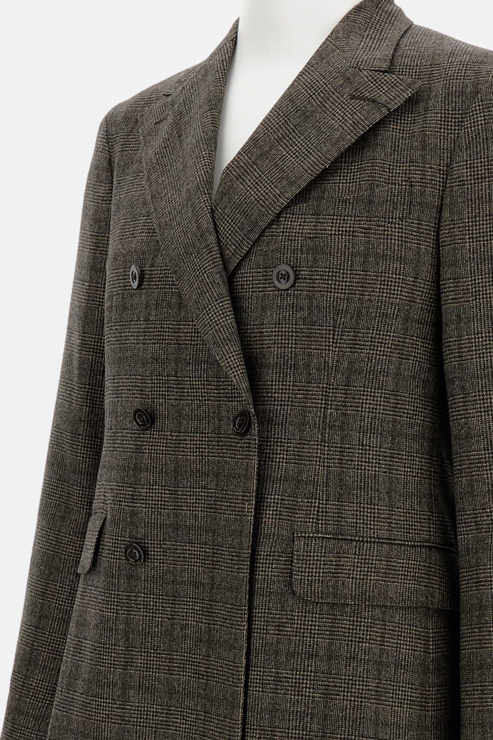 Boglioli Double-breasted Wool Blend Jacket In Multi