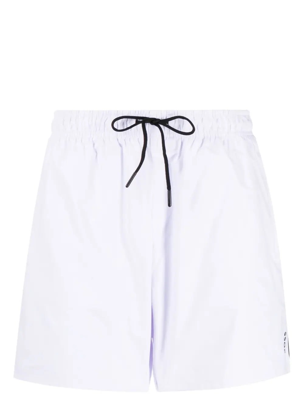White Beach Boxers With Typical Brand Stripes And Logo