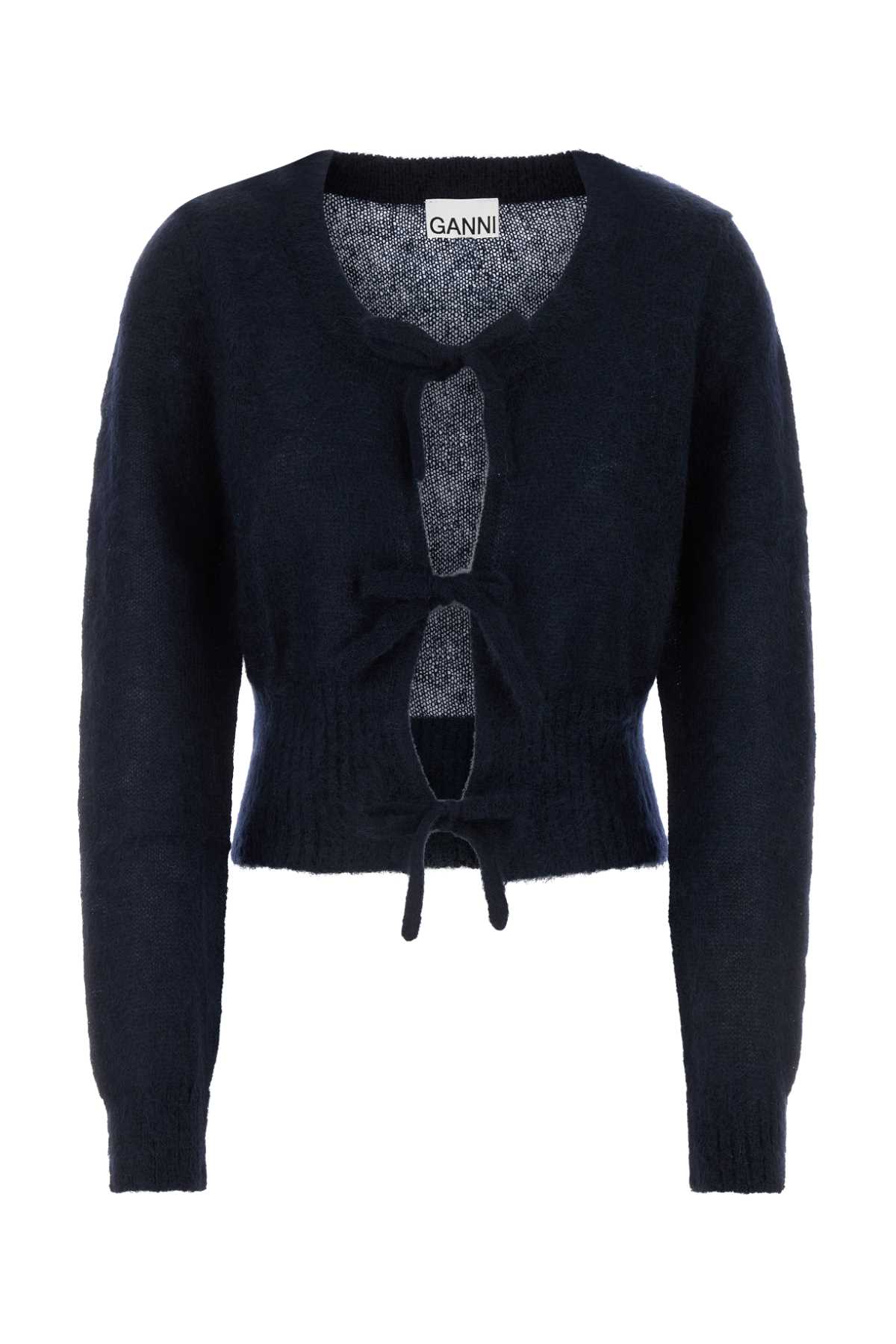 Midnight Blue Mohair Blend Cardigan