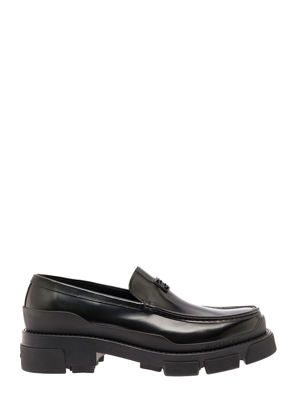 GIVENCHY TERRA BLACK LOAFERS WITH LOGO AND CHUNKY PLATFORM IN LEATHER MAN