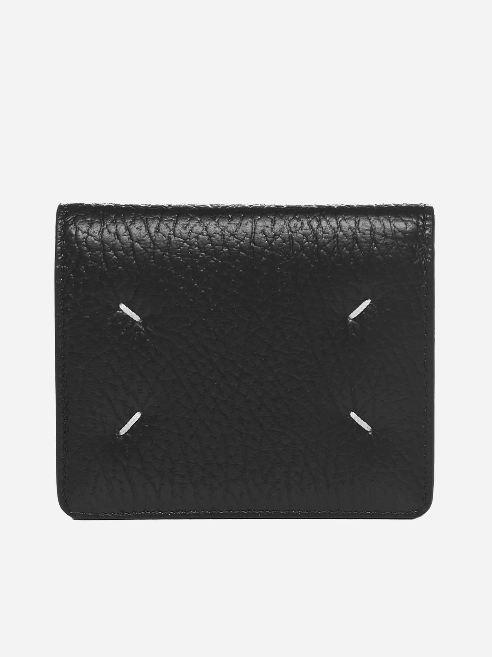 Maison Margiela Leather Bifold Wallet In Black
