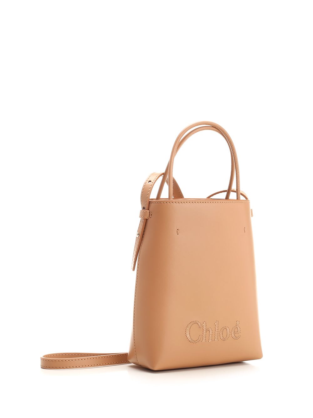 Shop Chloé Sense Micro Tote In Beige