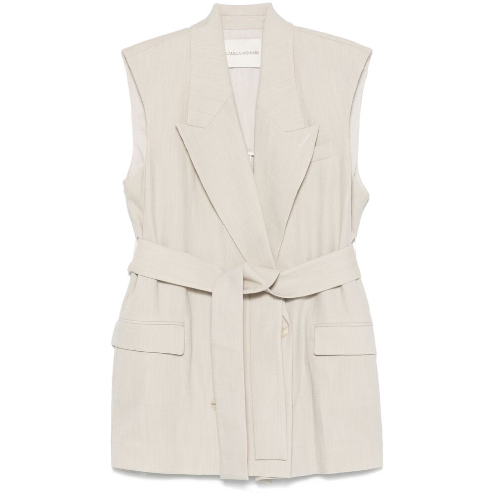 Camilla And Marc Waistcoat In Neutral