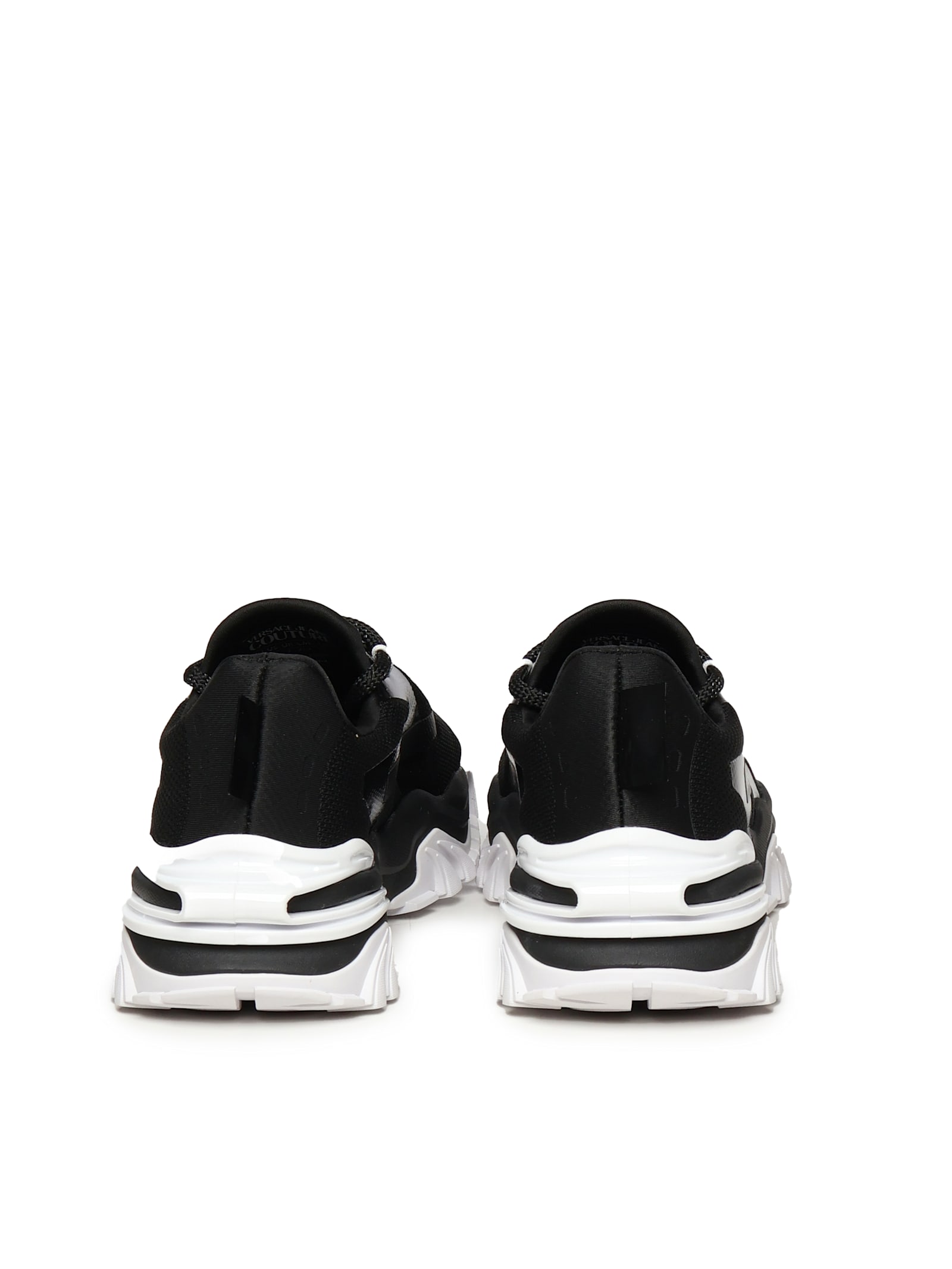 Versace Jeans Couture Two-tone Sneakers With Logo In Black