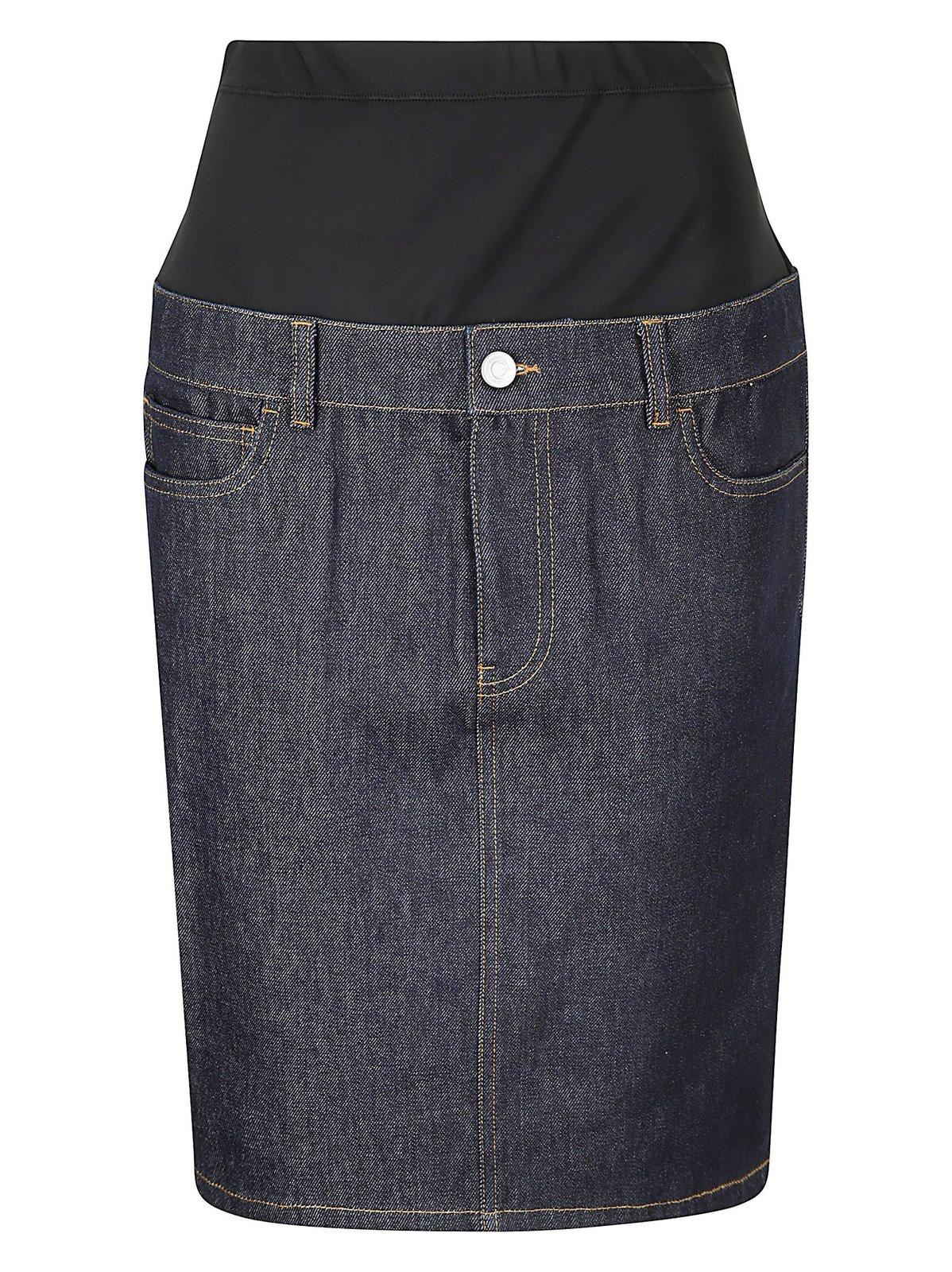 Hybrid Midi Denim Skirt