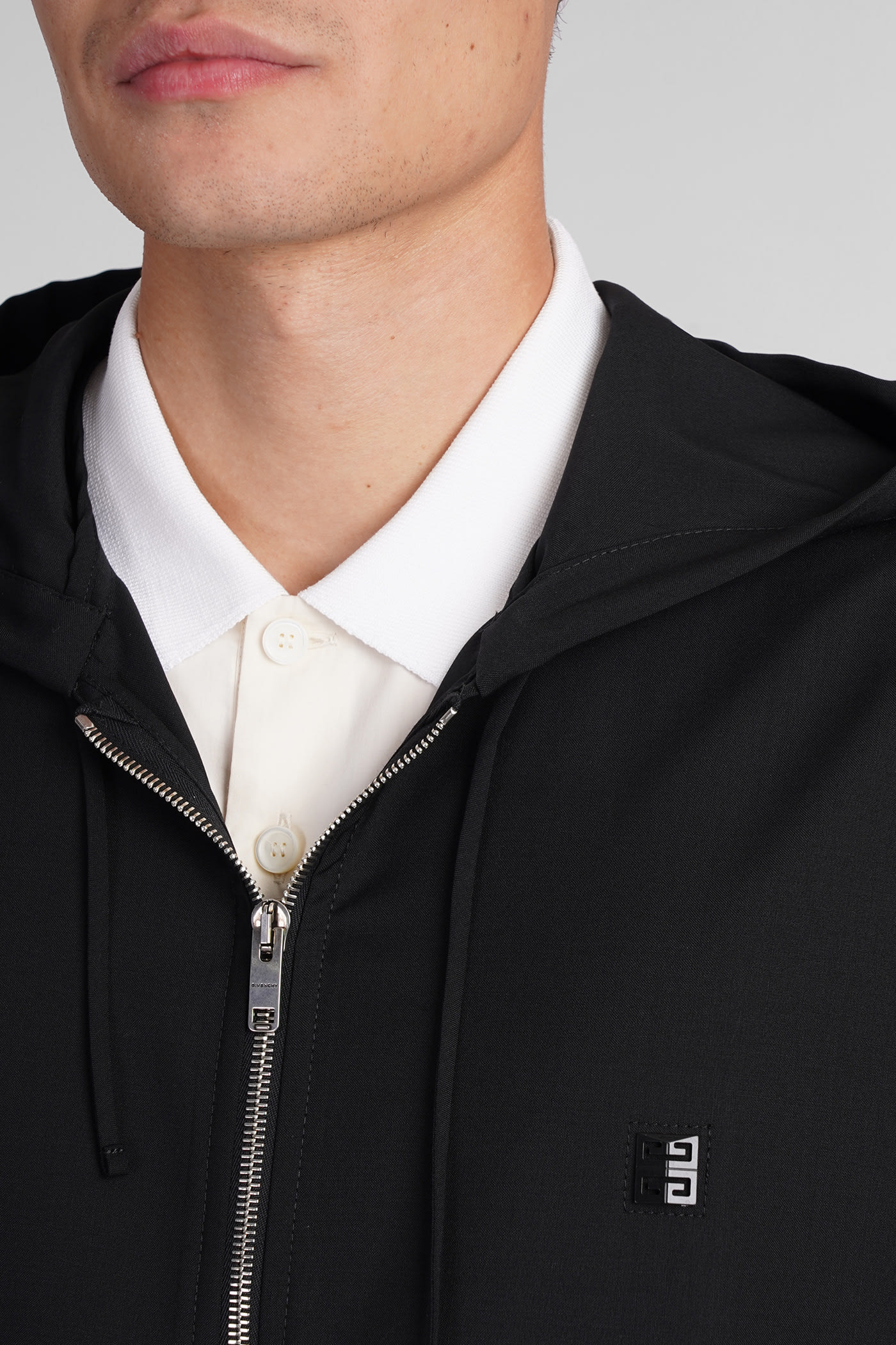 Shop Givenchy Casual Jacket In Black Wool