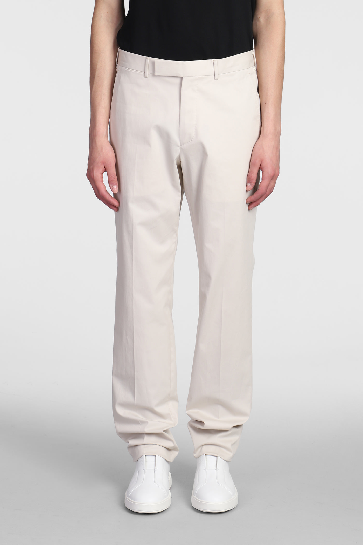 Ermenegildo Zegna Pants In Beige Cotton