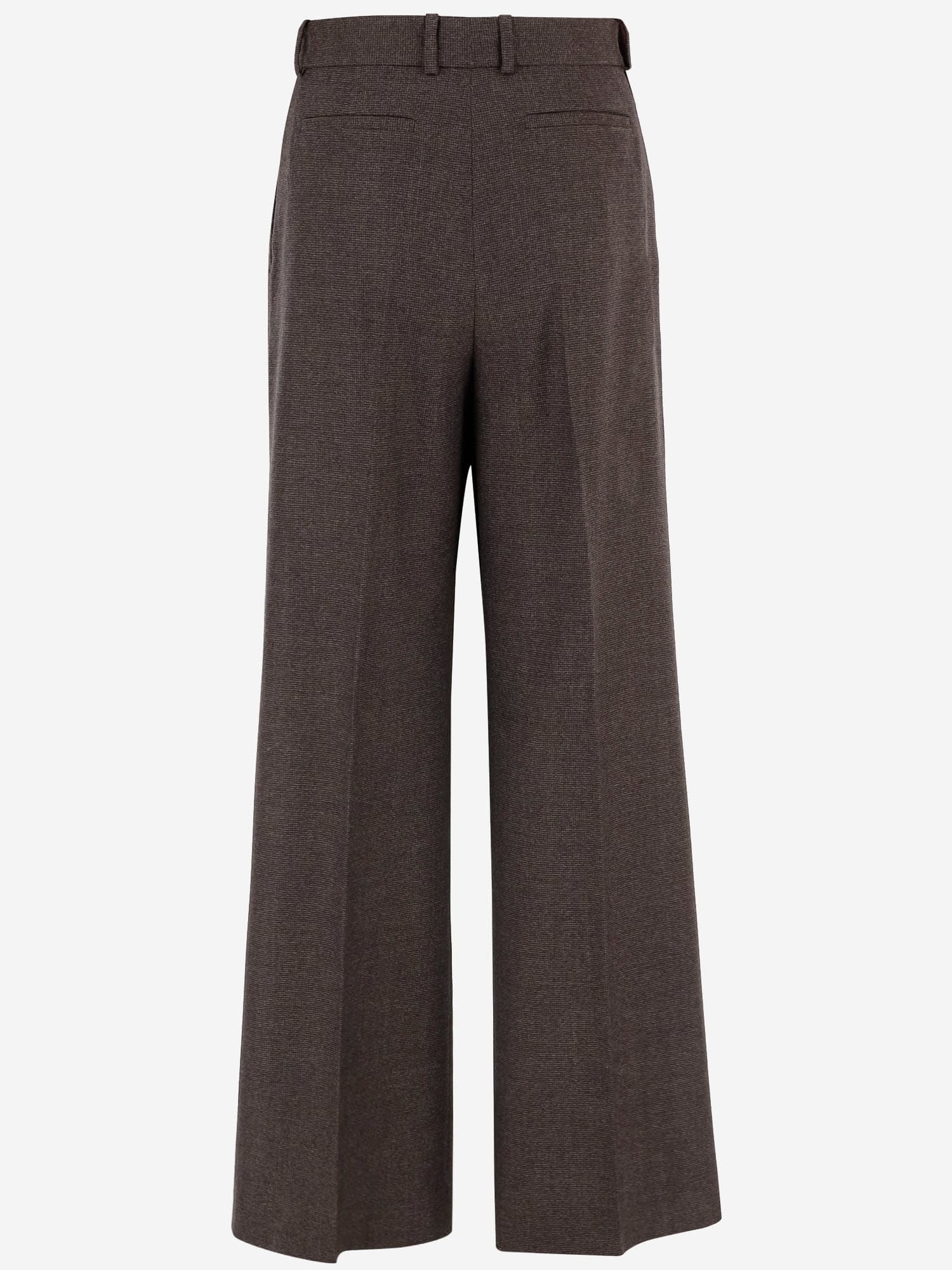 Ql2 Mafalda Wool Straight-leg Pants In Brown