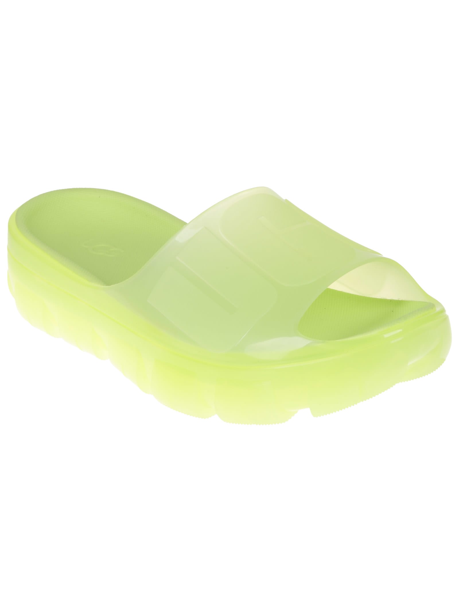 Shop Ugg Jella Clear Slide In Pale Chartreuse