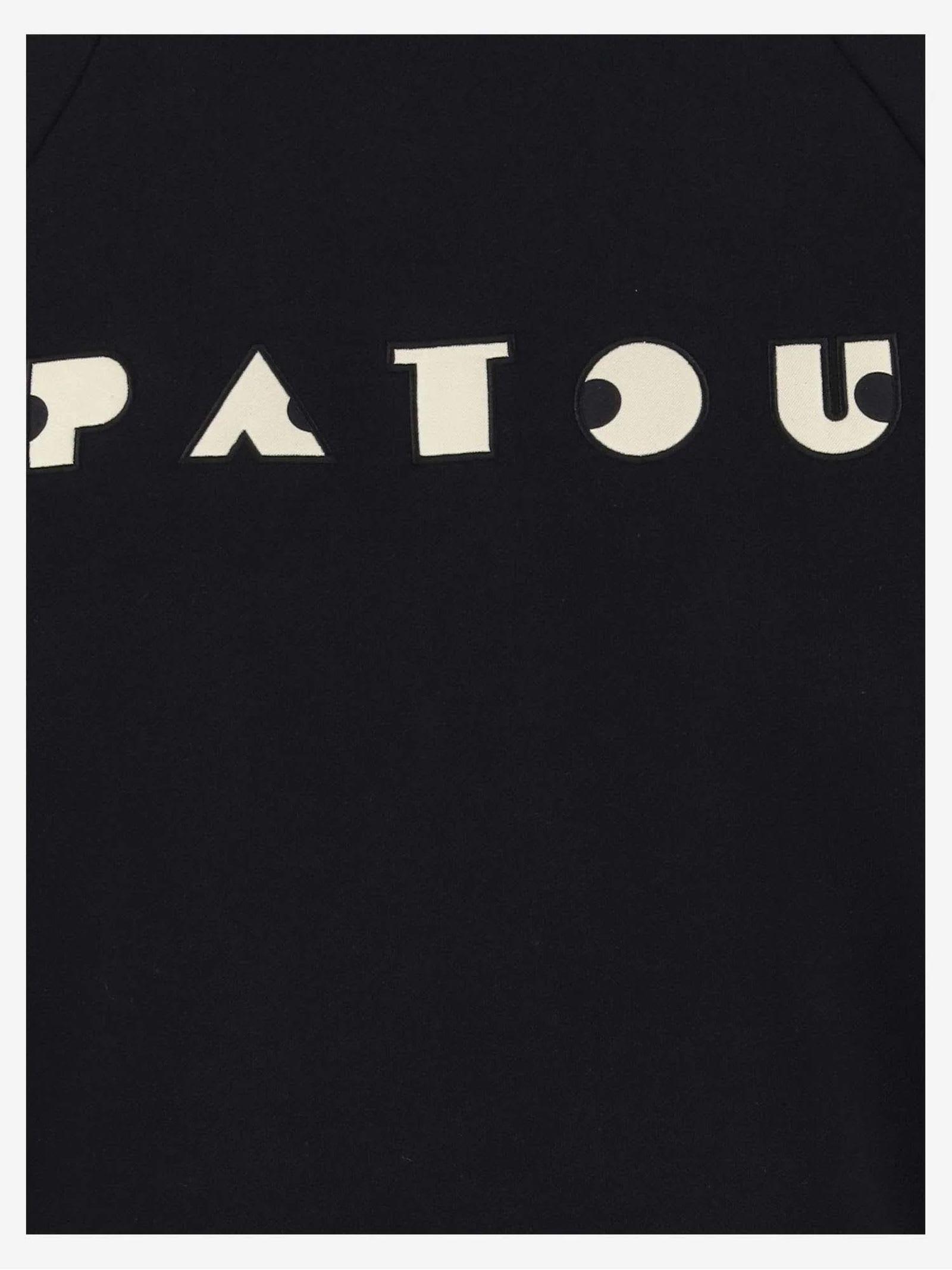 Shop Patou Black Organic Cotton Sweatshirt