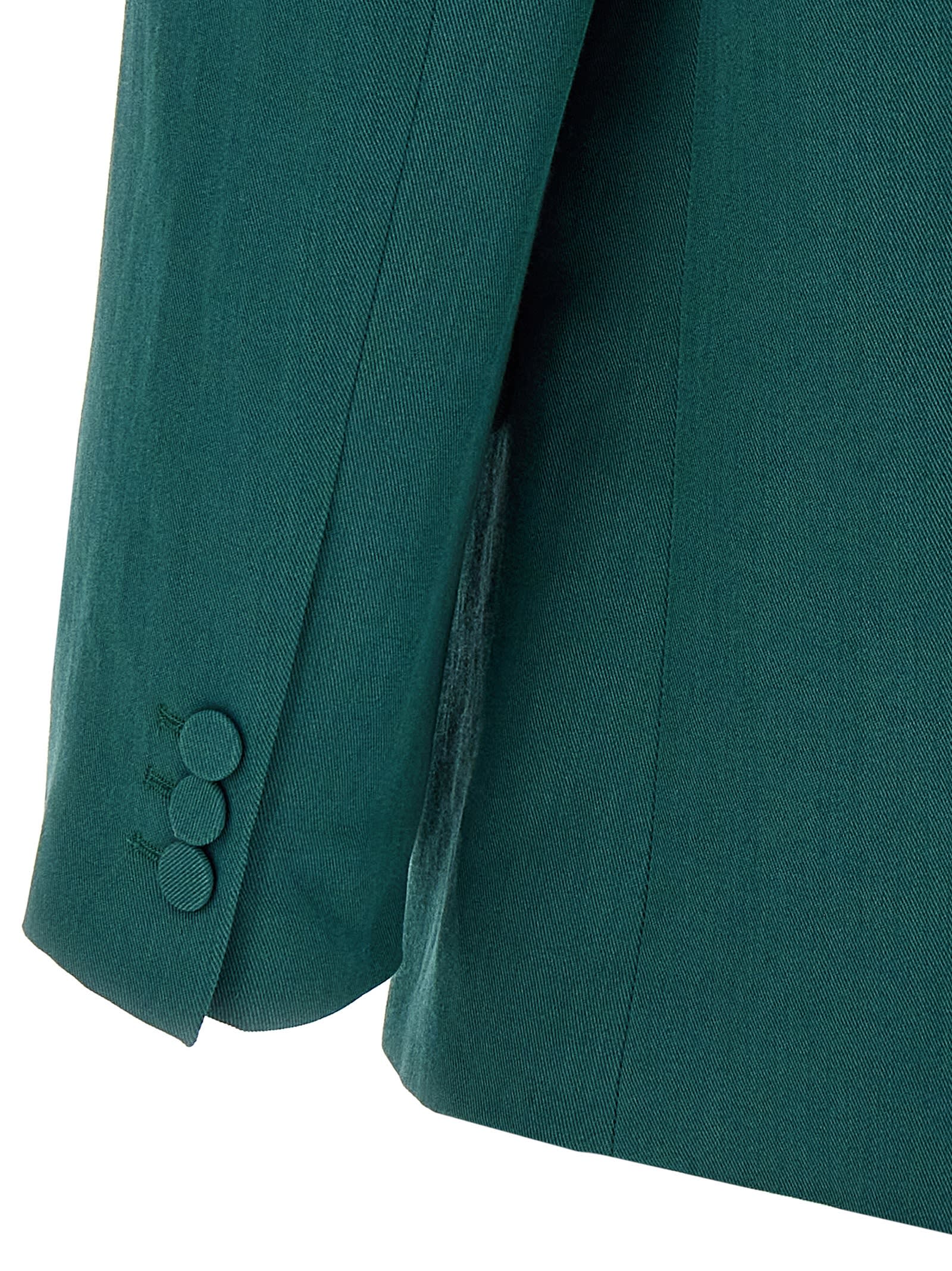 Dries Van Noten 'birdy' Blazer Back Vent In Green