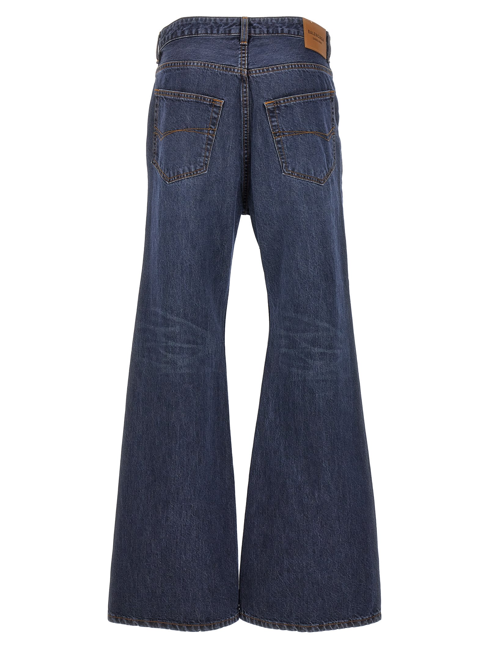 Shop Balenciaga Flared Jeans In Blue