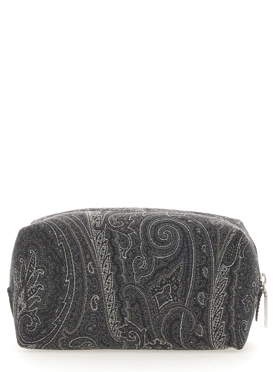 Shop Etro Needed With Paisley Print In Black