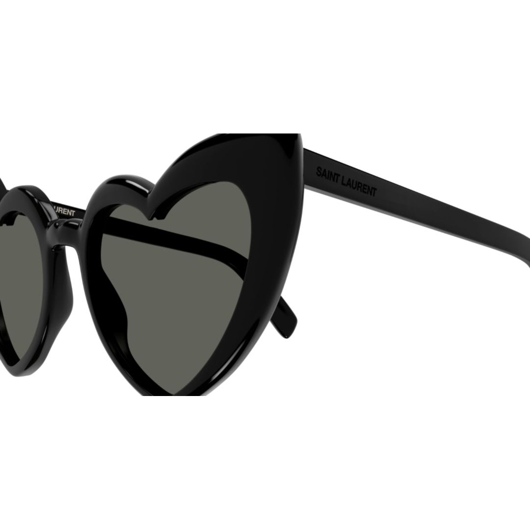 Saint Laurent Black Black Grey Acetate Sunglasses In Black