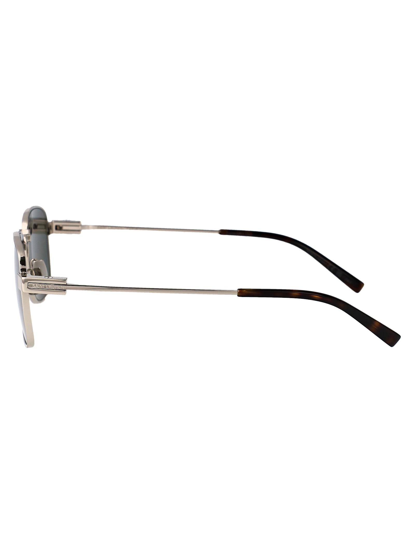 Saint Laurent Sl 741 Sunglasses In Silver-silver-grey