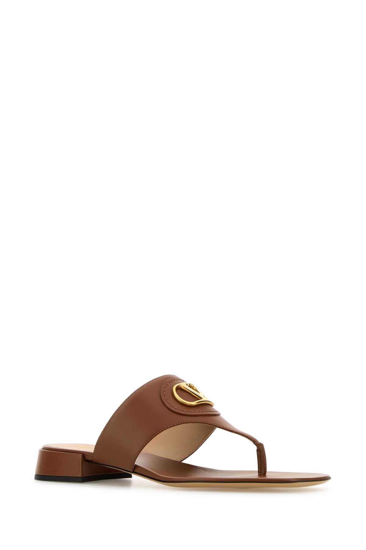 Valentino Vlogo Plaque Square Open Toe Slides
