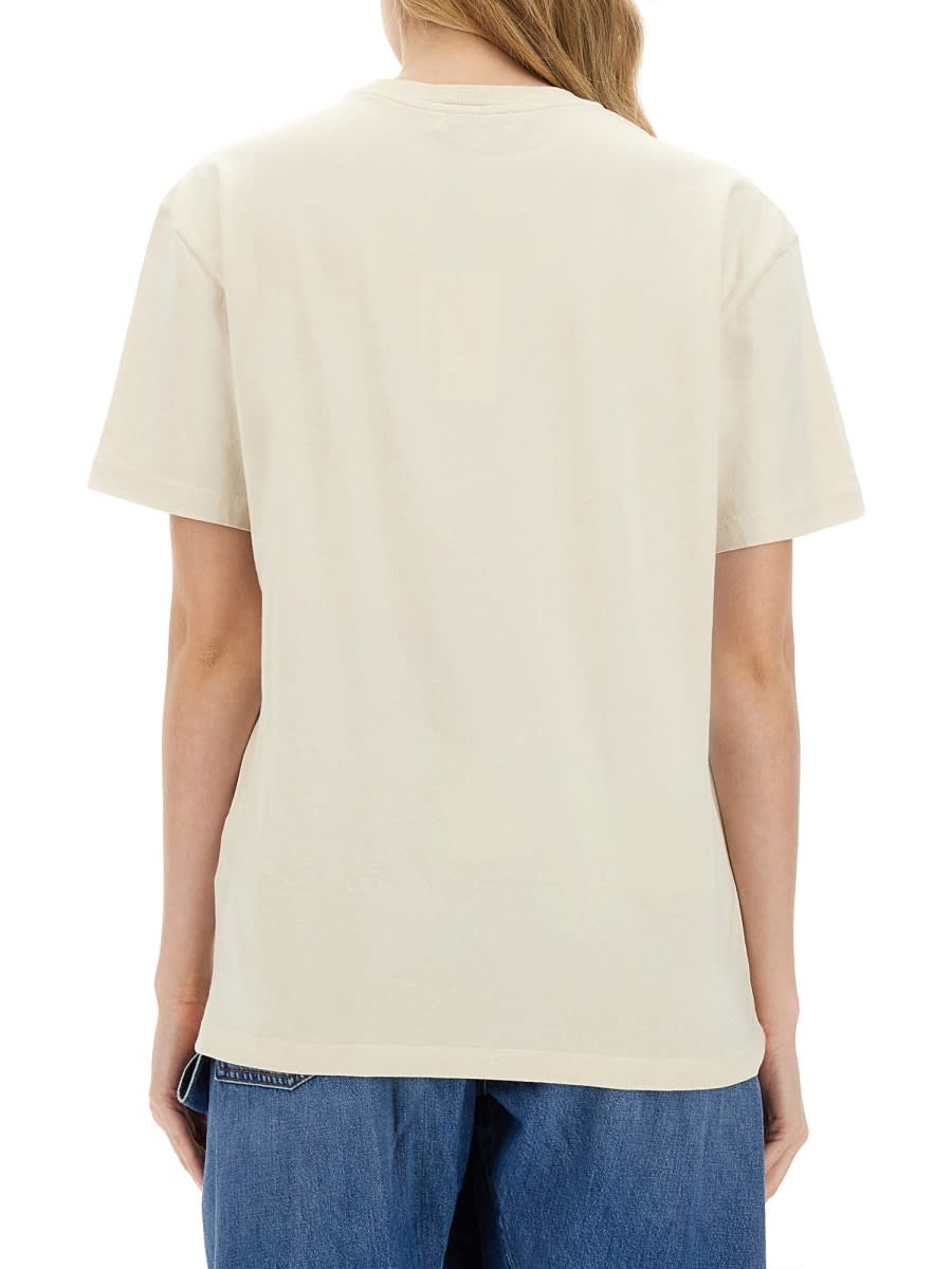 Shop Jw Anderson T-shirt With Logo In Beige