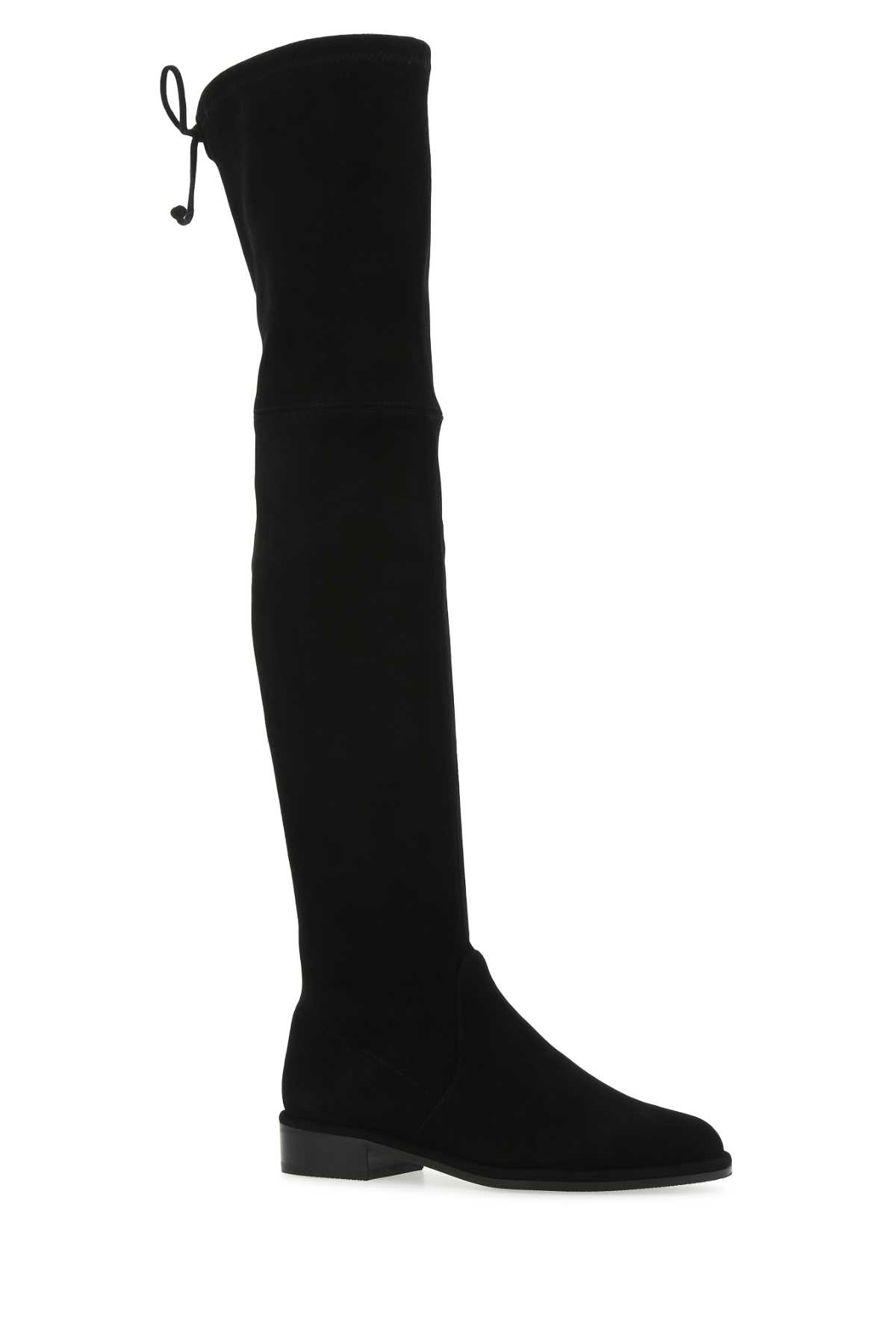 STUART WEITZMAN STIVALI LOWLAND IN PELLE SCAMOSCIATA NERA
