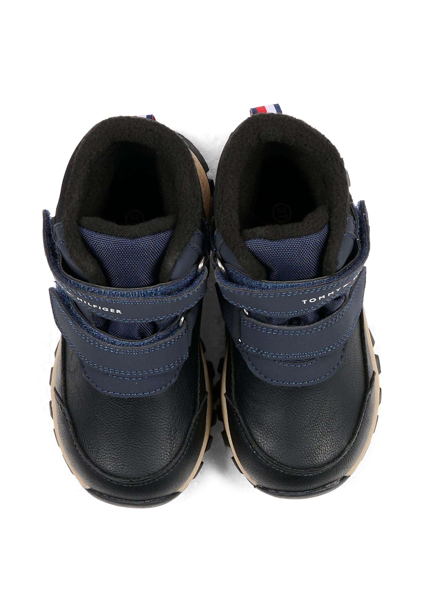 Tommy Hilfiger Black Ankle Boots For Boy With Logo In Black