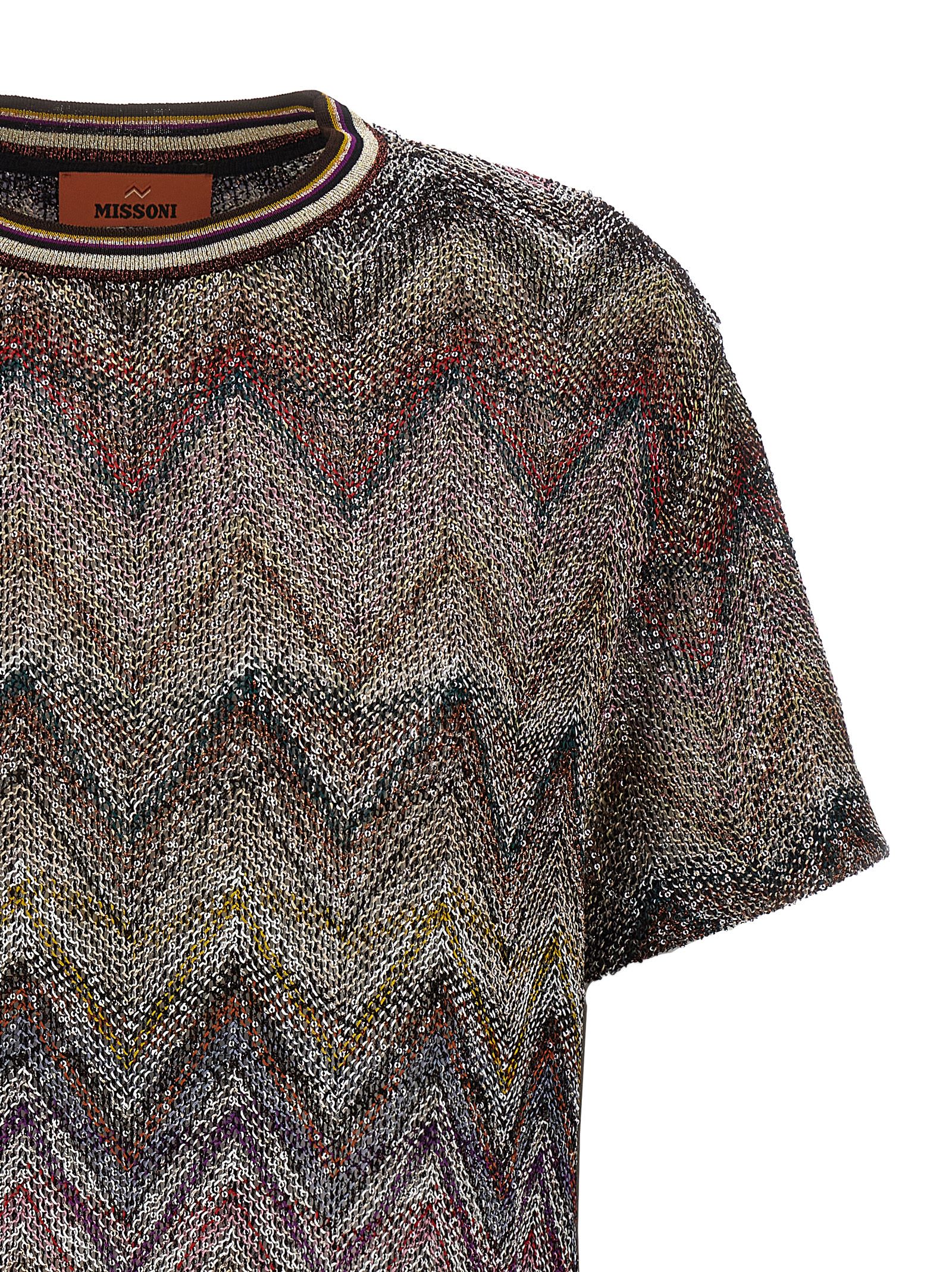 Missoni Caperdoni Short Sleeve T-shirt With Sequin In Multi