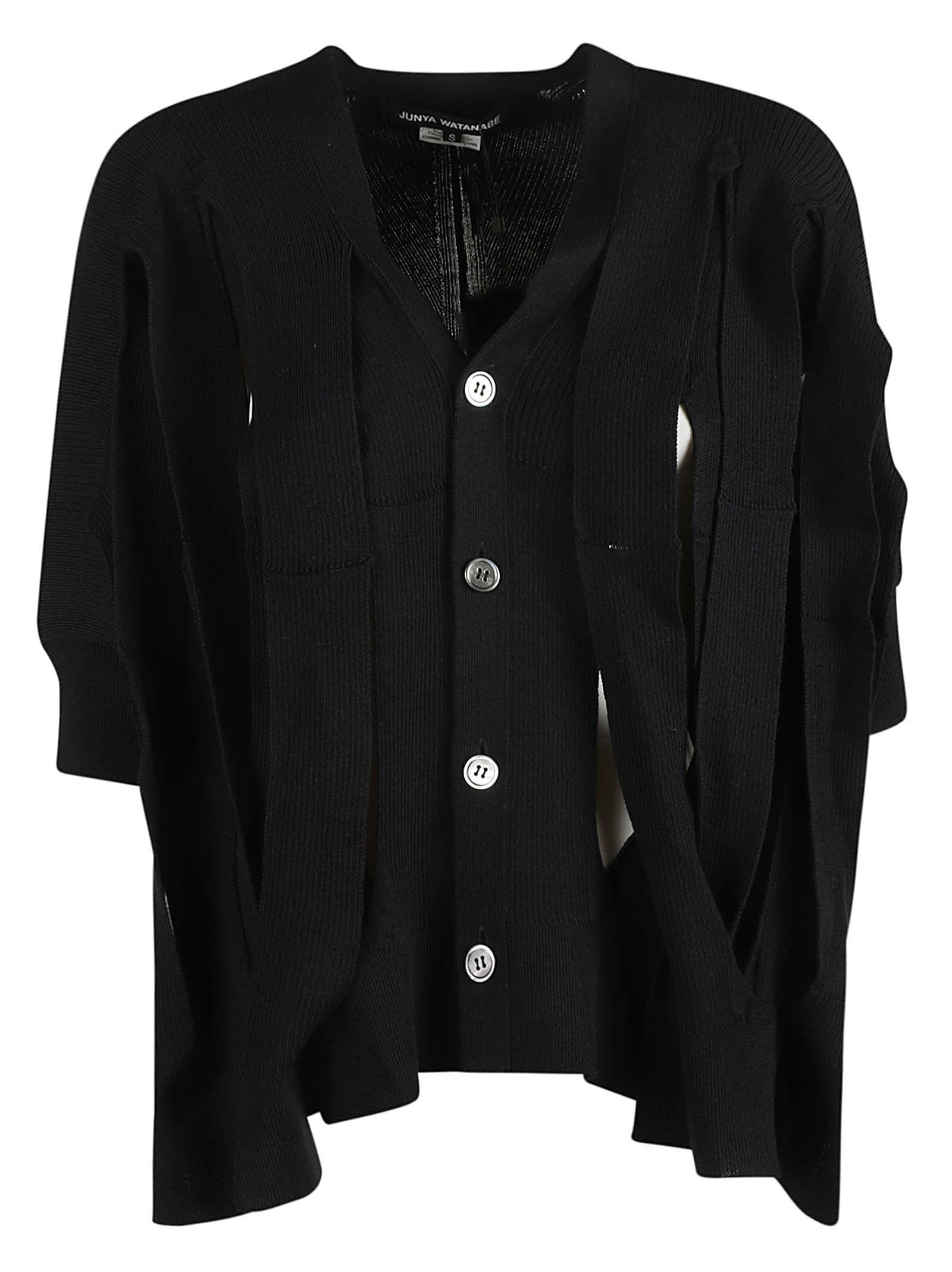 Shop Junya Watanabe Cut-out Cardigan In Black